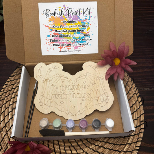 Trigger Warning DIY Bookish Paint Kit, Bookclub activity set
