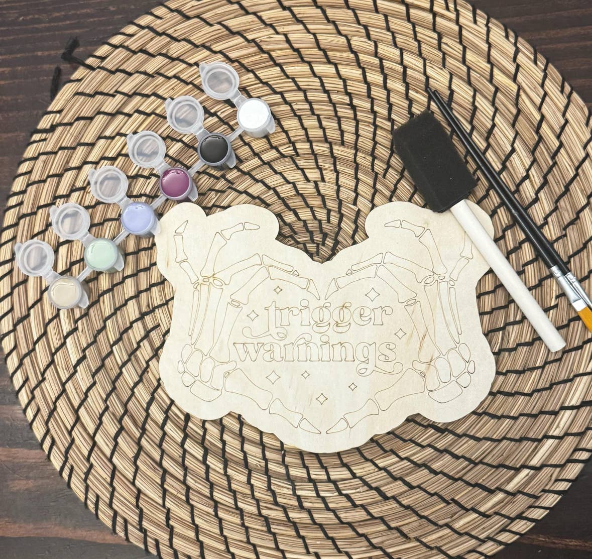 Trigger Warning DIY Bookish Paint Kit, Bookclub activity set